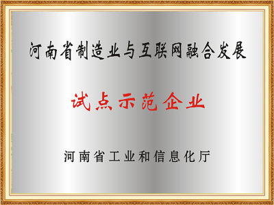 河南省制造业与互联网融合发展试点示范企业